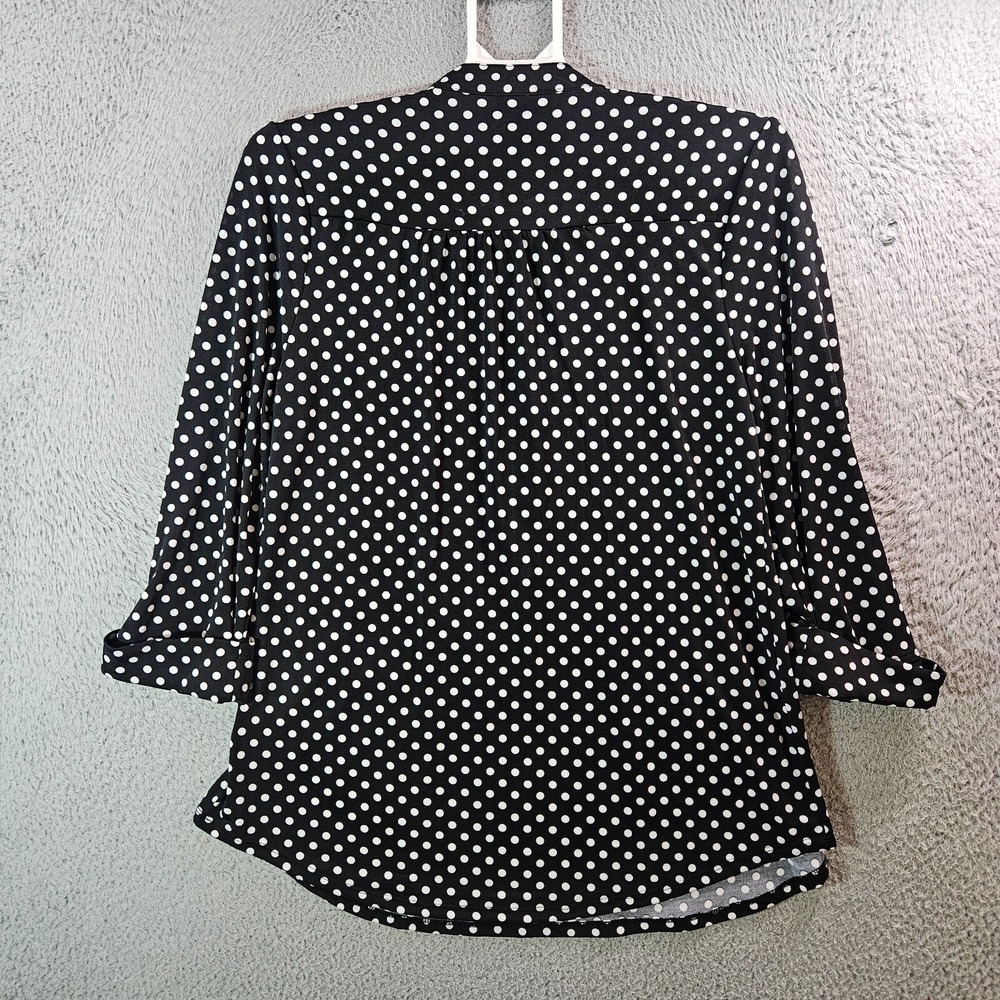 Cocomo Top Blouse Women Small Polka Dot White Black - Picture 6 of 9